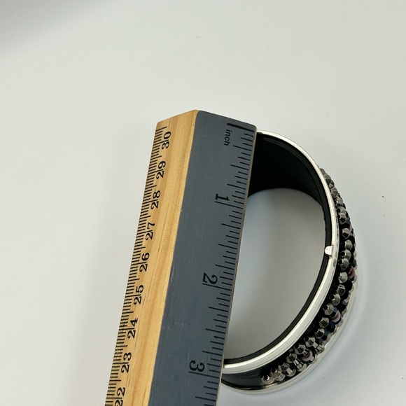 Brighton Cristo New Delhi-Patel Wide Cuff Bracelet Set D25528 Silver Plated - Picture 13 of 15